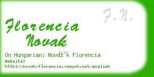 florencia novak business card